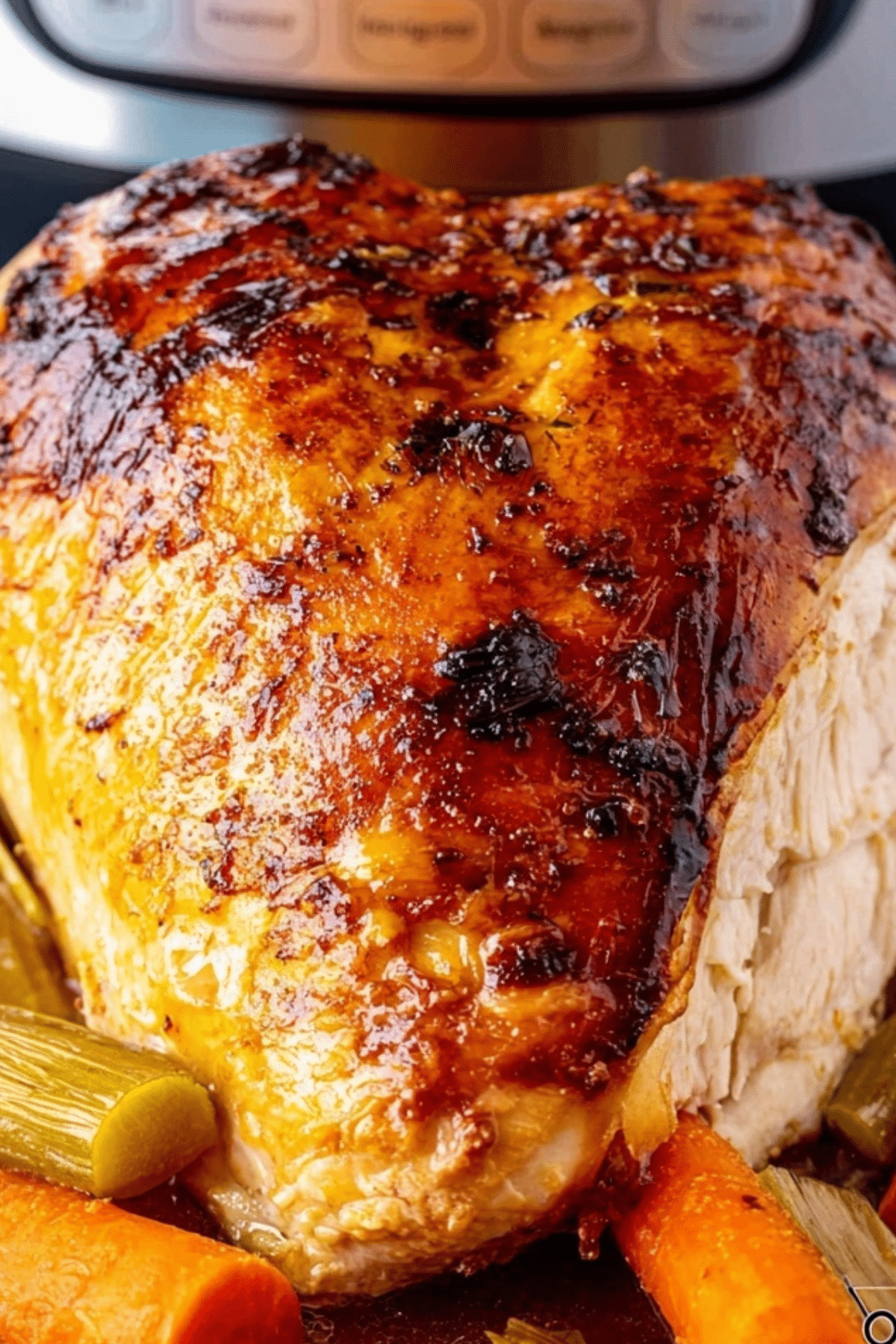 Crock Pot Mississippi Turkey Breast served with gravy