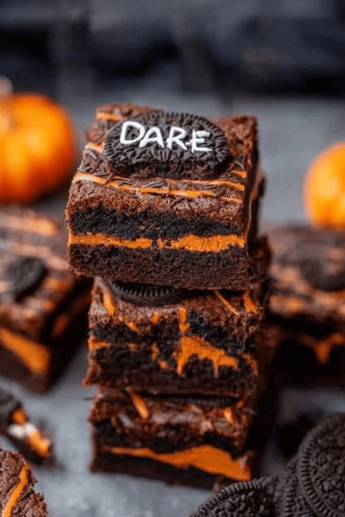 Halloween Oreo Brownies