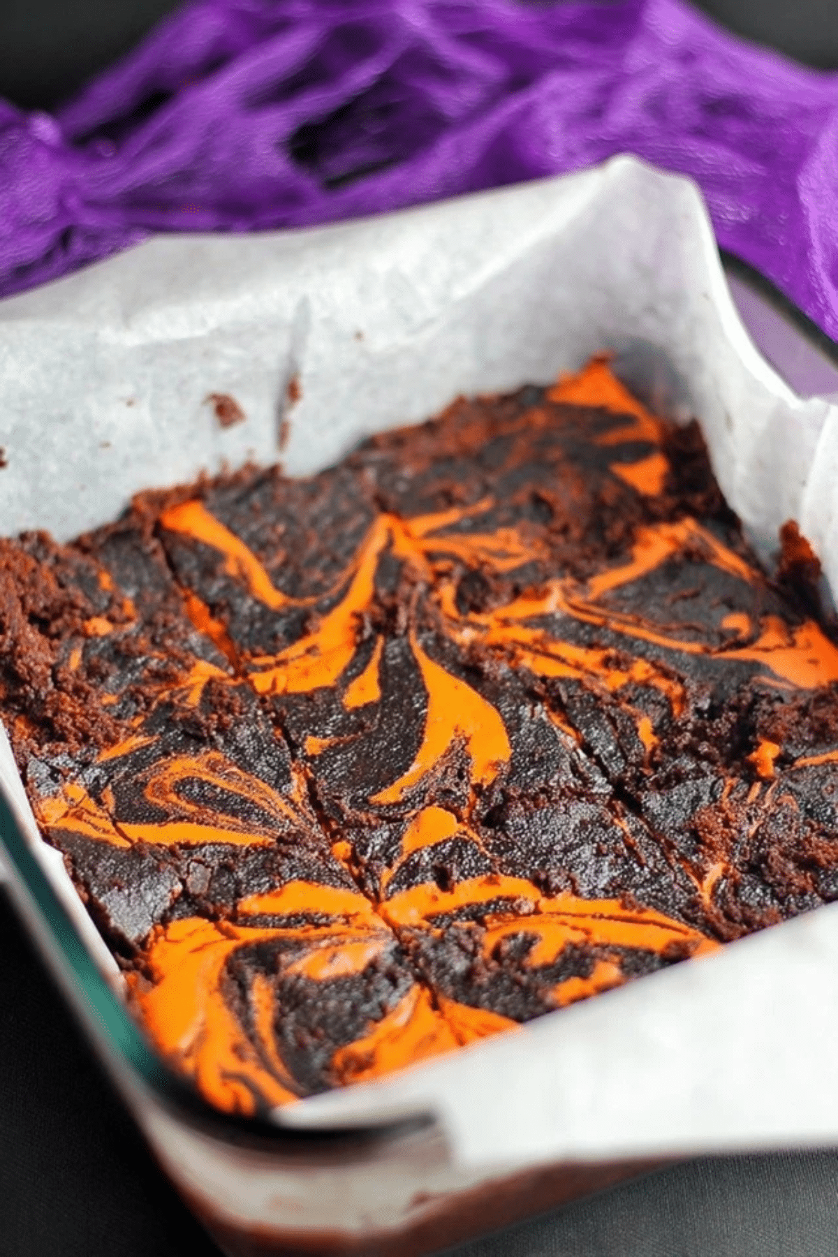 Halloween Swirl Cream Cheese Brownies (3)