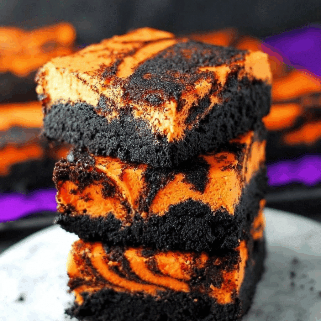 Halloween Swirl Cream Cheese Brownies (3)
