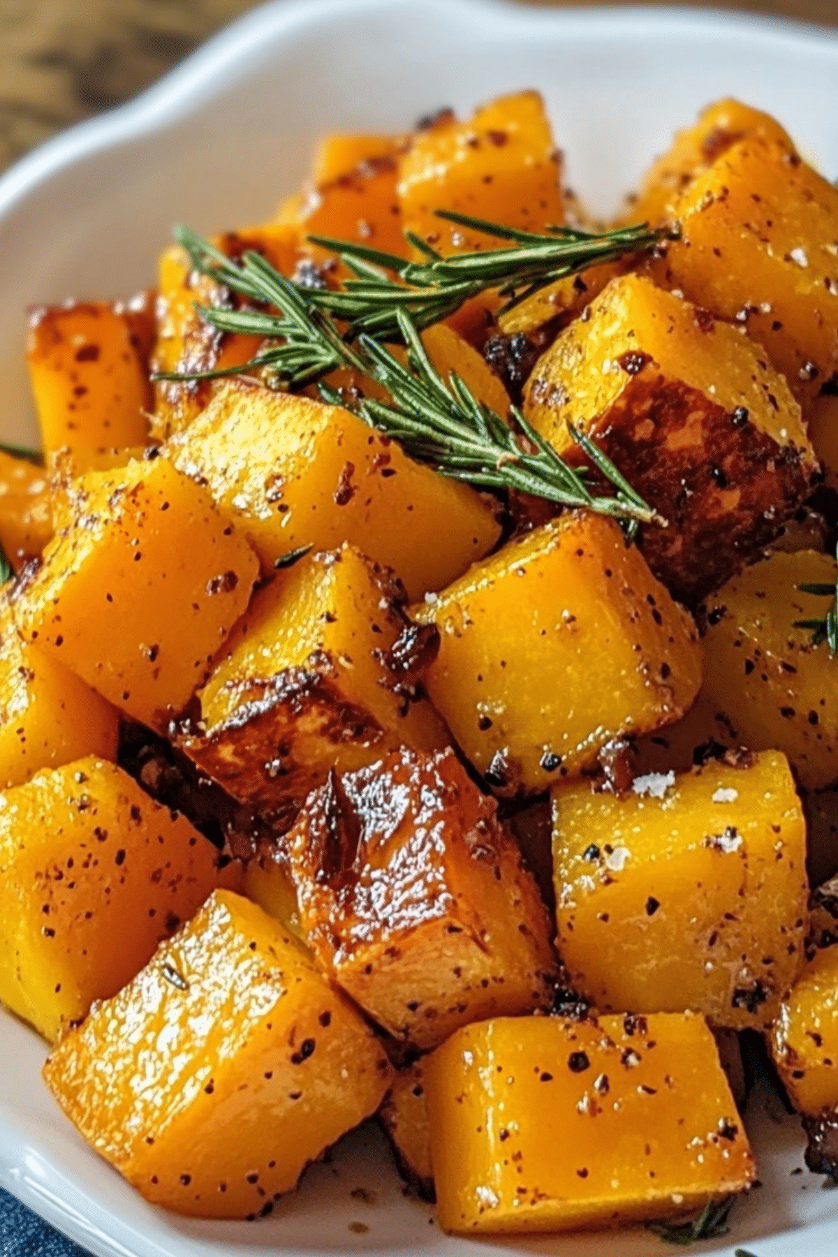 Honey Roasted Butternut Squash Recipe with Honey and Cinnamon