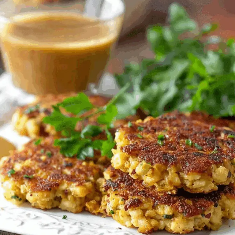 Leftover Stuffing Cakes with turkey gravy