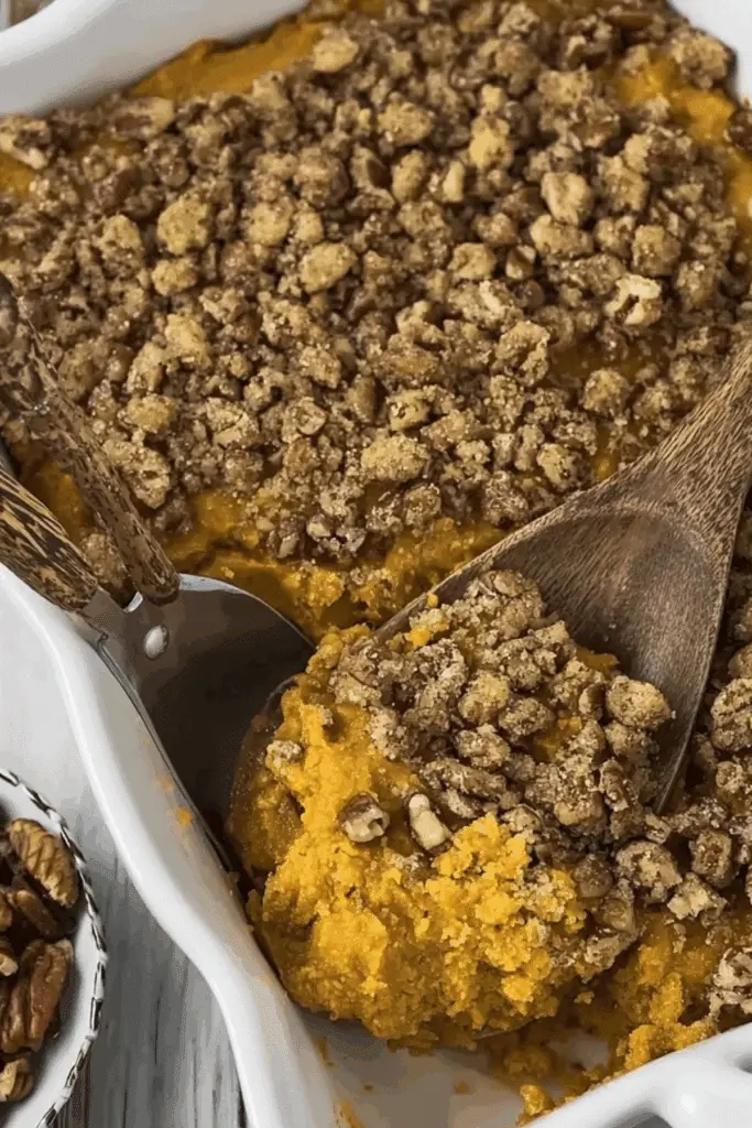 Old Fashioned Sweet Potato Casserole With Pecan Topping Recipe