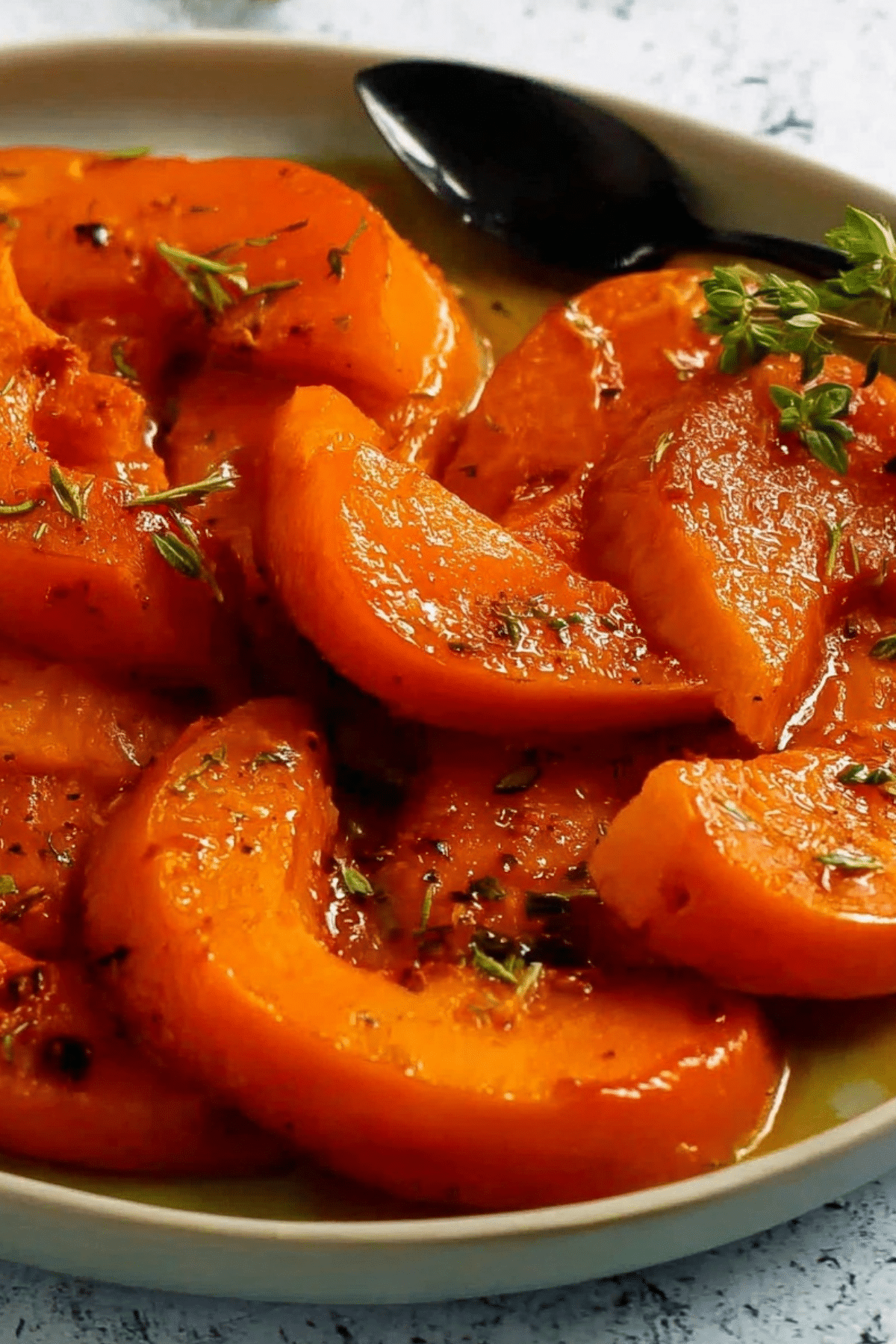 Roasted Butternut Squash with brown sugar and butter