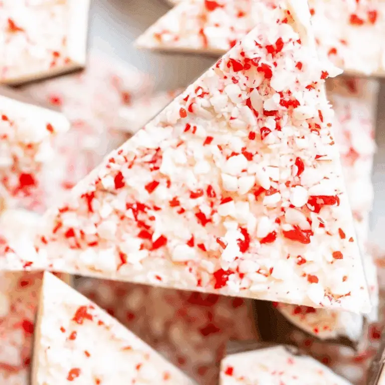 Salted Peppermint Bark Recipe with chocolate and peppermint
