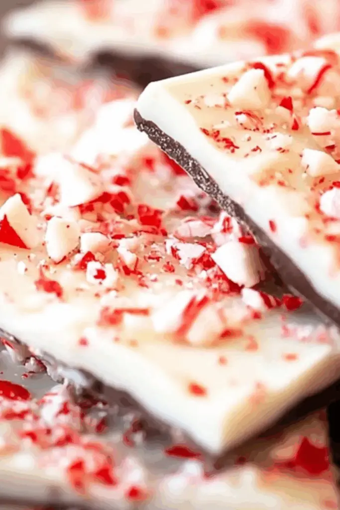 Salted Peppermint Bark Recipe with chocolate and peppermint