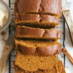 Sourdough pumpkin bread fresh out of the oven