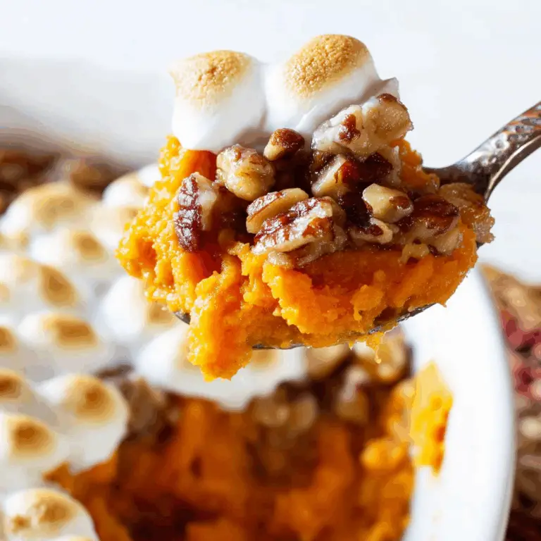 Sweet Potato Casserole with Pecan Topping Recipe