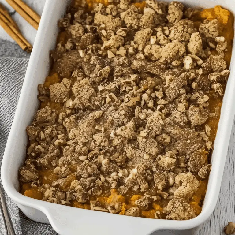 Sweet Potato Casserole with Pecan Topping Recipe