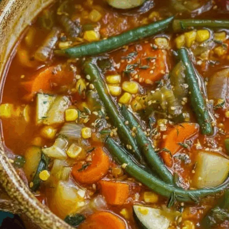 vegetable soup made with healthy vegetables