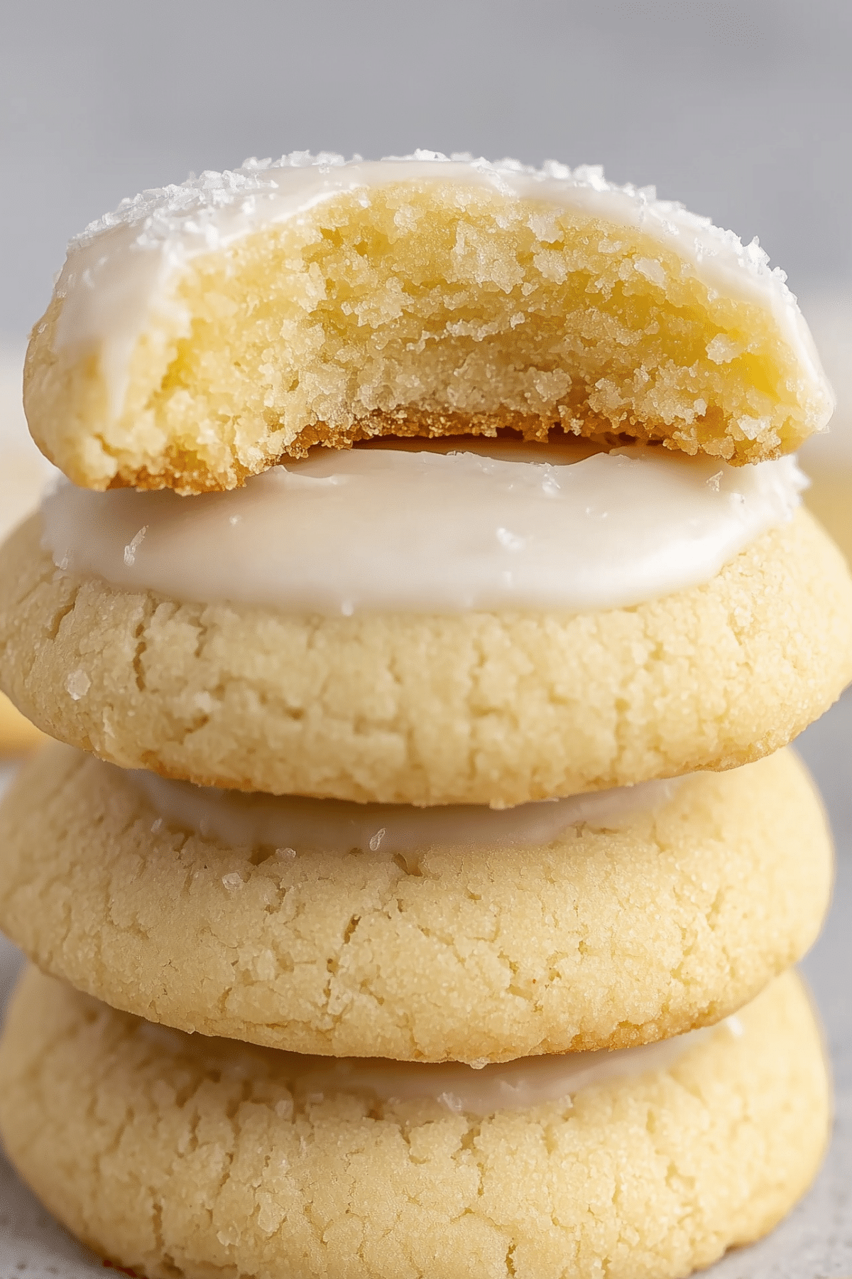 Almond Meltaway Cookies with almond glaze