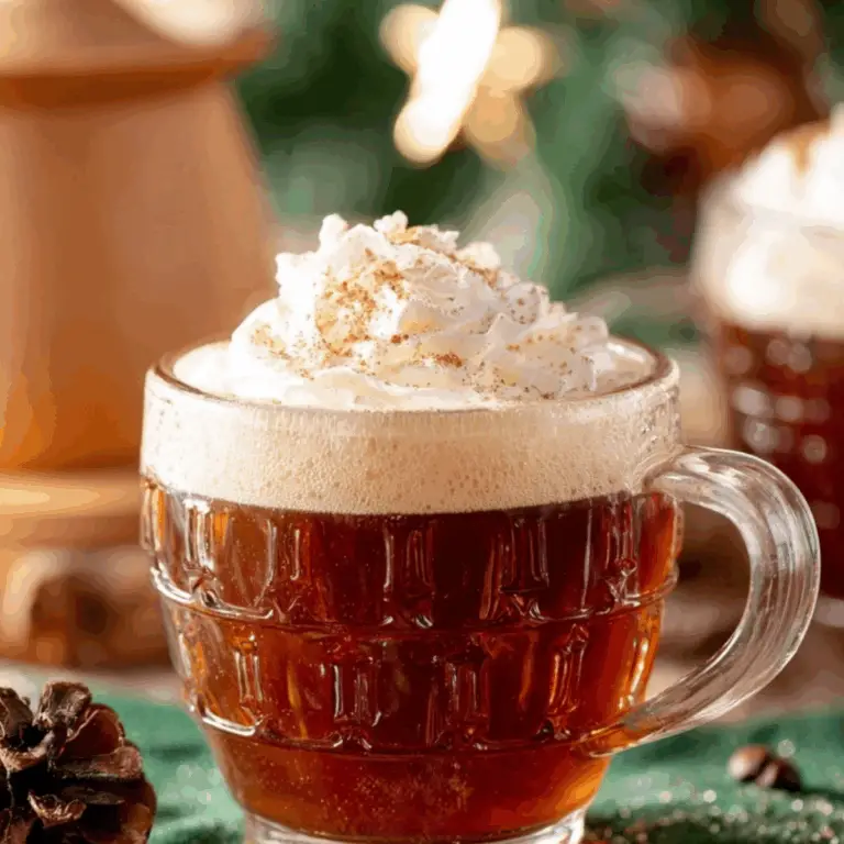Christmas Coffee spiced holiday drink with whipped cream