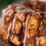 Cinnamon Roll Monkey Bread recipe with gooey cinnamon glaze