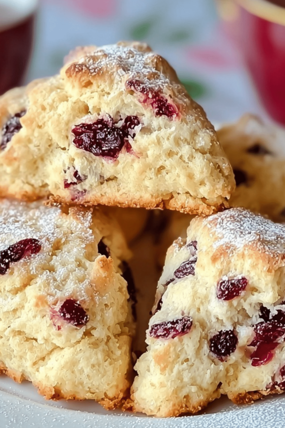 Cranberry Orange Scones fresh from the oven"