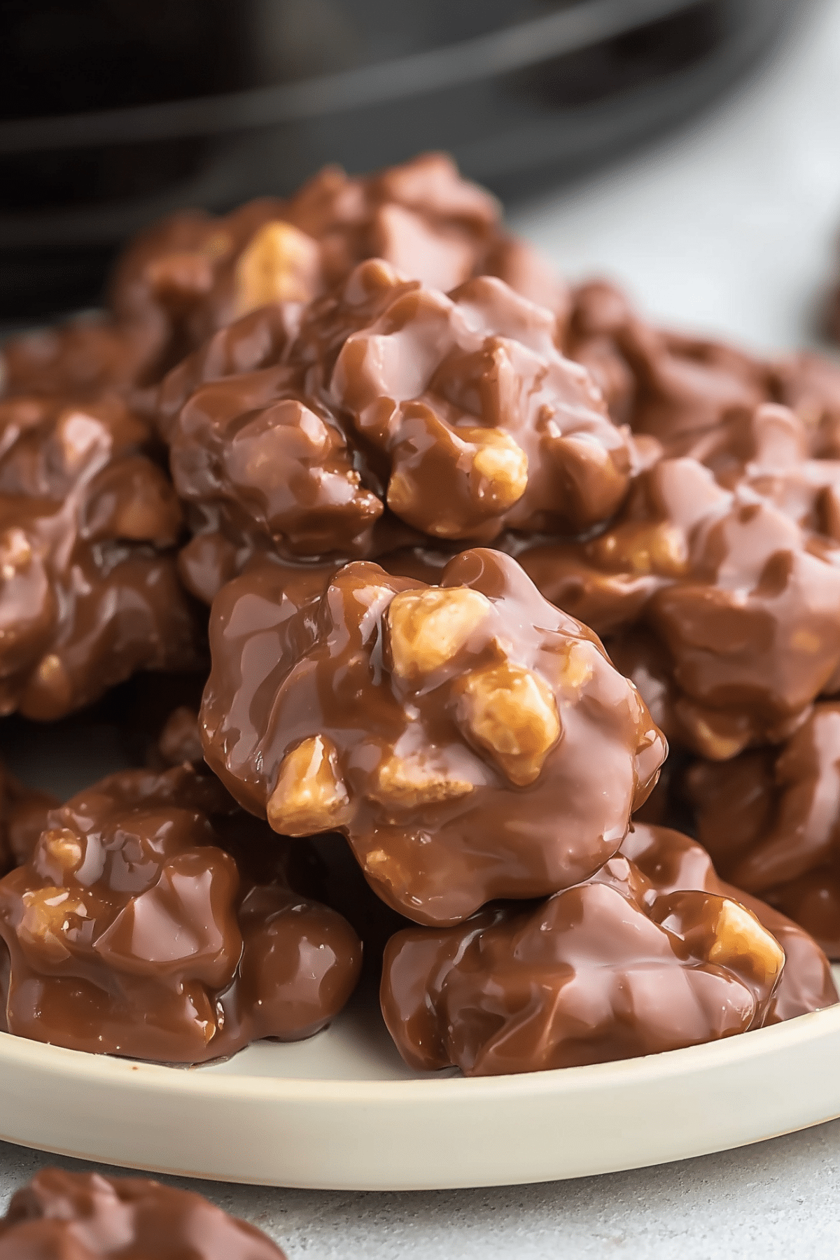 Crockpot Candy recipe with peanuts and chocolate