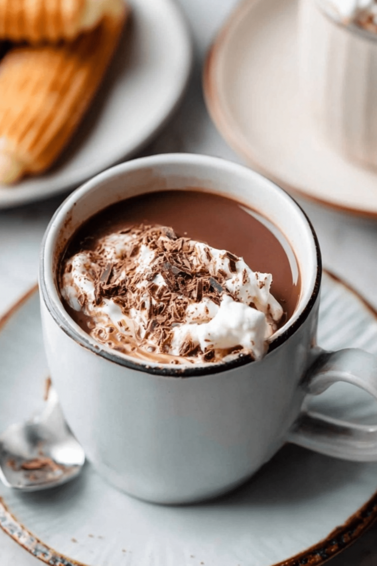 European Hot Chocolate made with real chocolate, milk, and cream