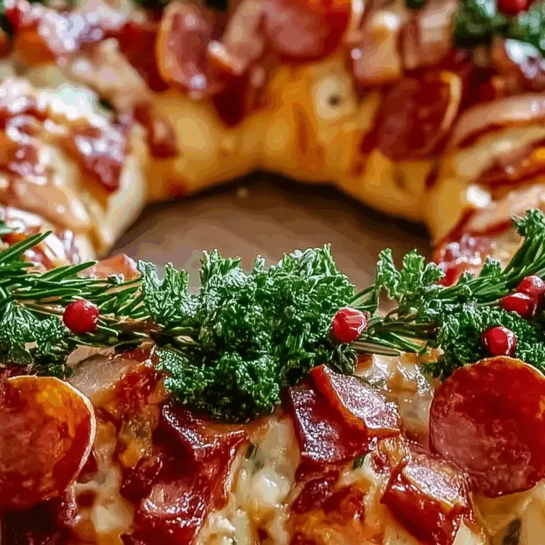 Holiday Wreath Pizza with mozzarella and cherry tomatoes