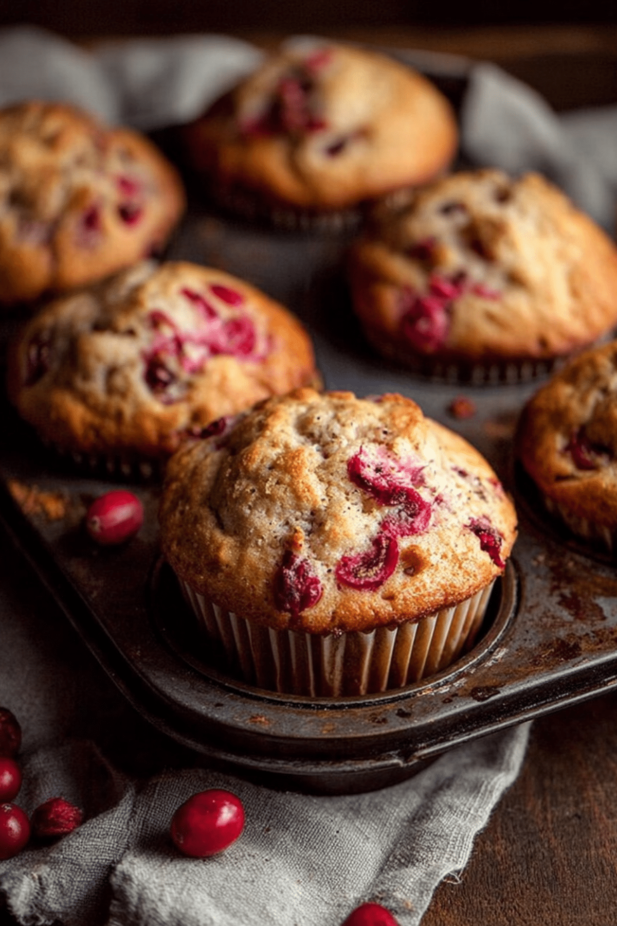 Ina Garten Cranberry Muffins Recipe with fresh cranberries