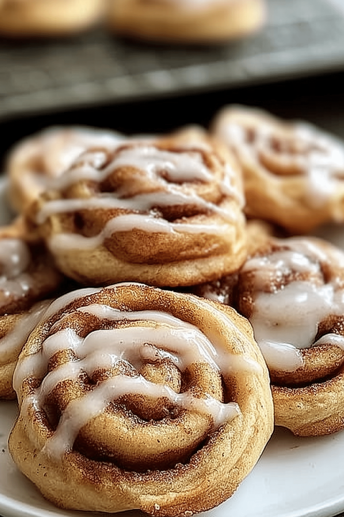 Irresistible cinnamon roll cookies fresh out of the oven