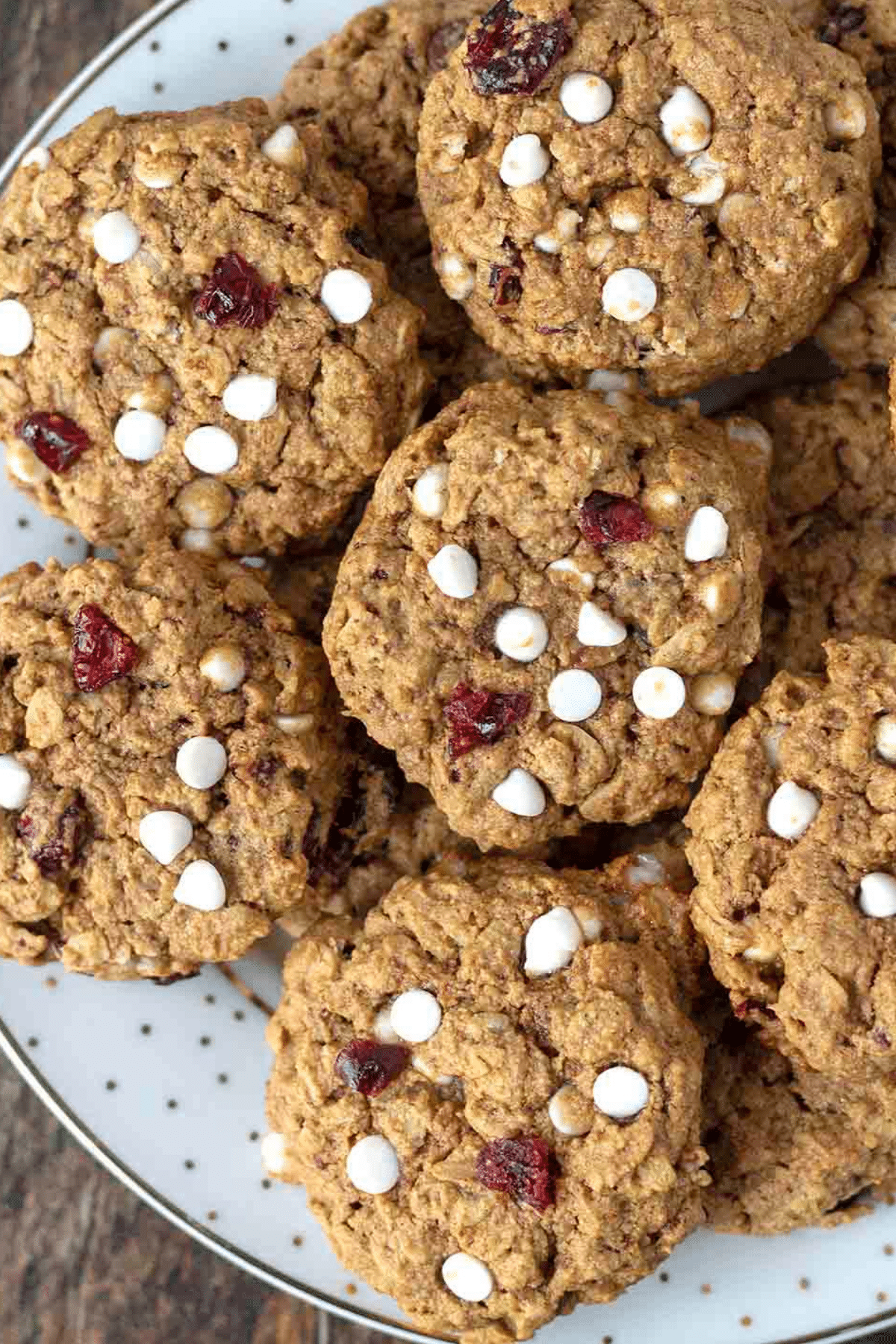 Vegan Oatmeal Cranberry Cookies with Chocolate Chips – Easy, healthy cookie recipe