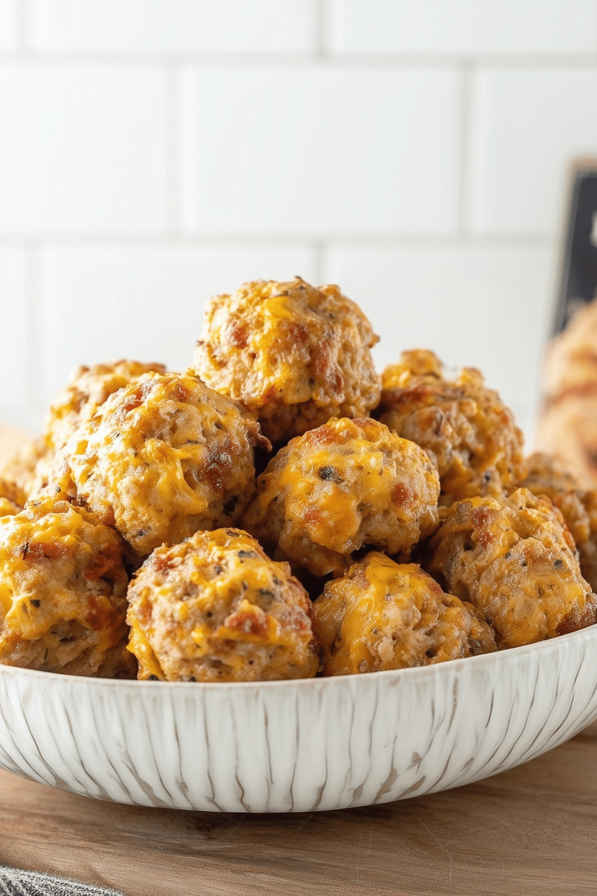 Cheddar Bay Sausage Balls fresh from the oven