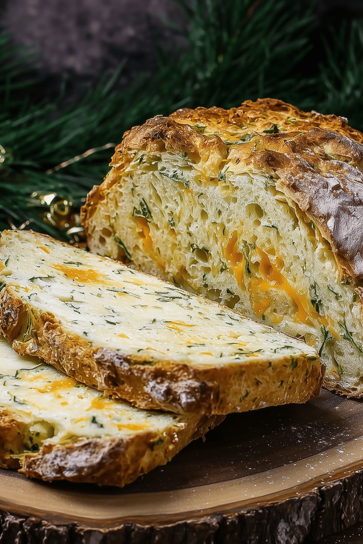Cheddar and Herb Soda Bread served fresh from the oven