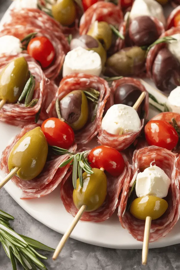 Christmas Antipasto Wreath - festive holiday appetizer