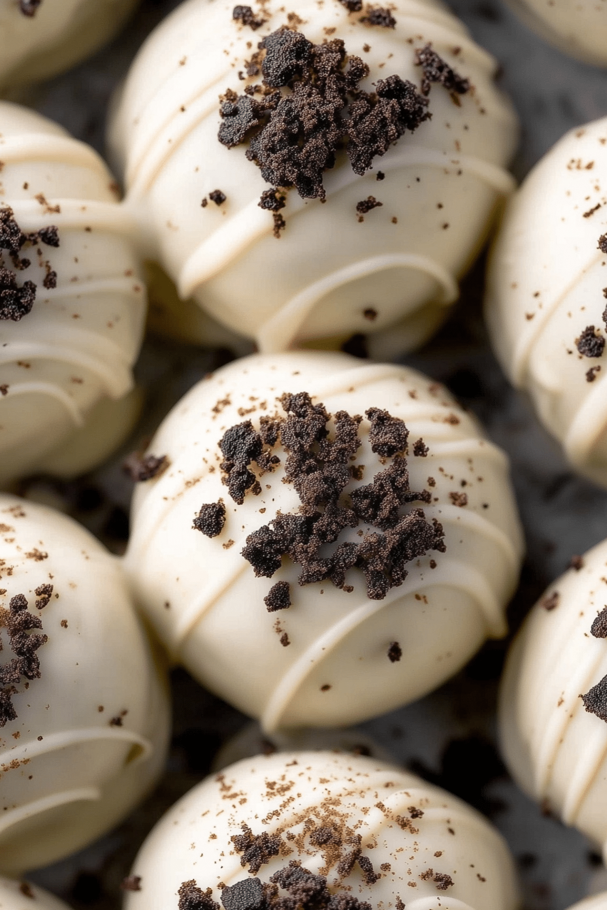 Oreo truffles recipe with chocolate coating and crushed Oreos