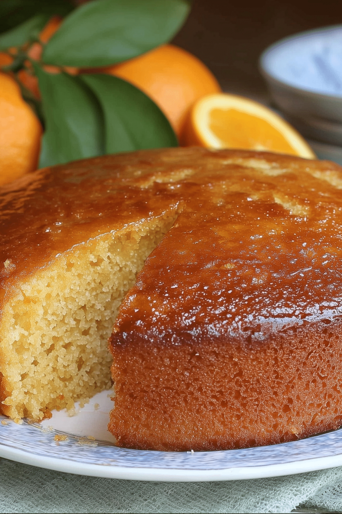 Sicilian Whole Orange Cake with full orange used in recipe