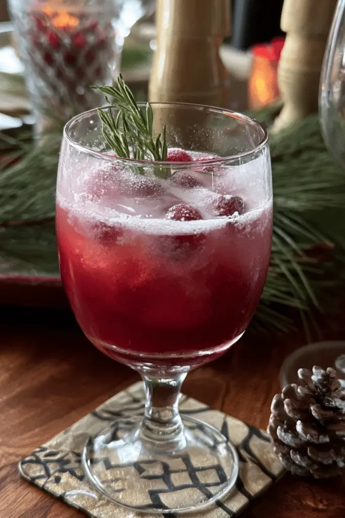 Winter Mocktail Recipe – Cranberries, Pomegranate, and Rosemary Drink