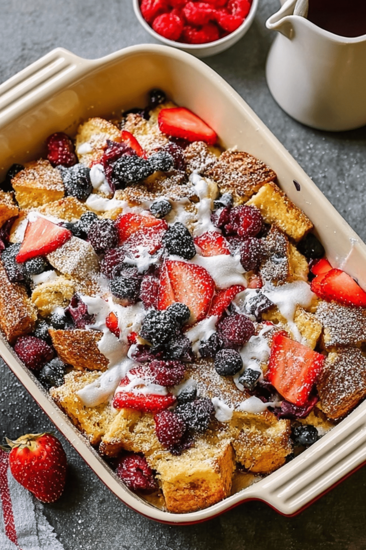 Berries & Cream French Toast Casserole