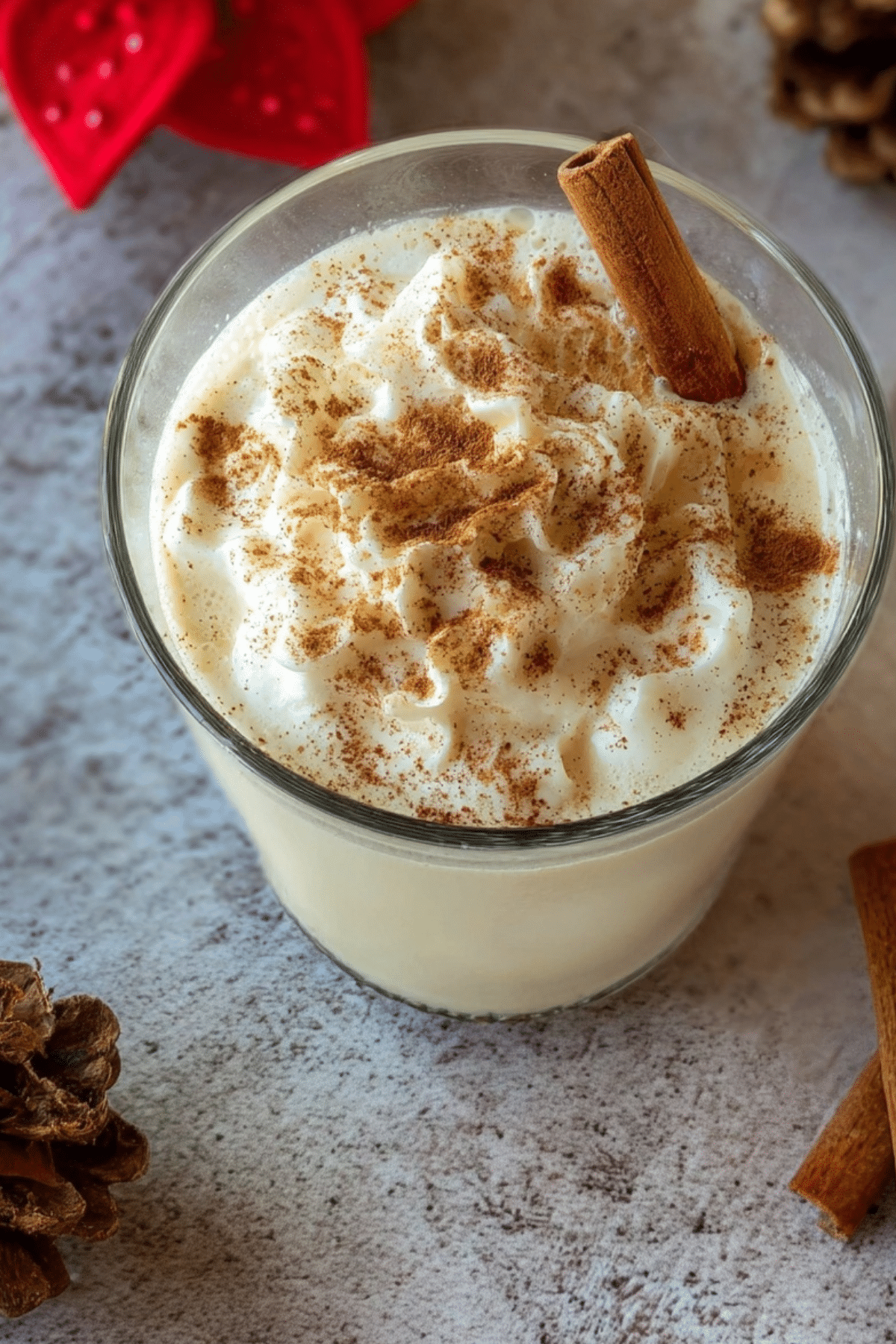 Classic homemade eggnog recipe with spices and a creamy texture
