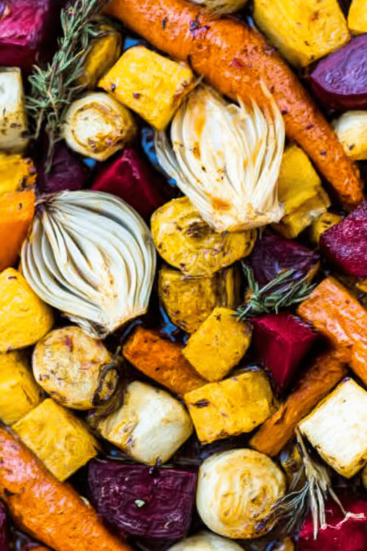 Herb Roasted Root Vegetables with rosemary and thyme