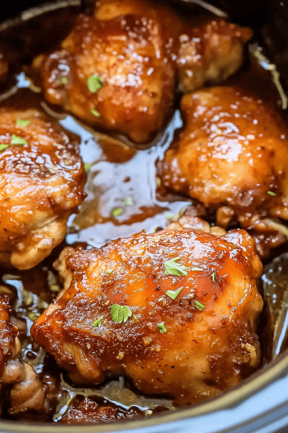 Slow Cooker Brown Sugar Garlic Chicken served with rice and vegetables