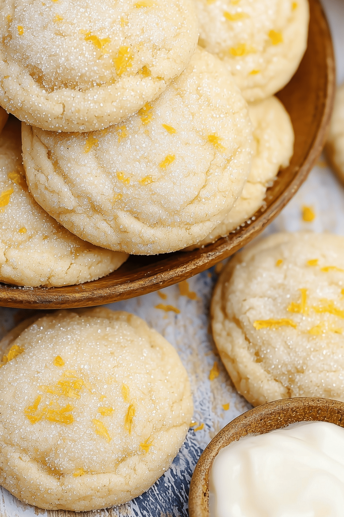 Soft & Chewy Lemon Cookies with fresh lemon zest