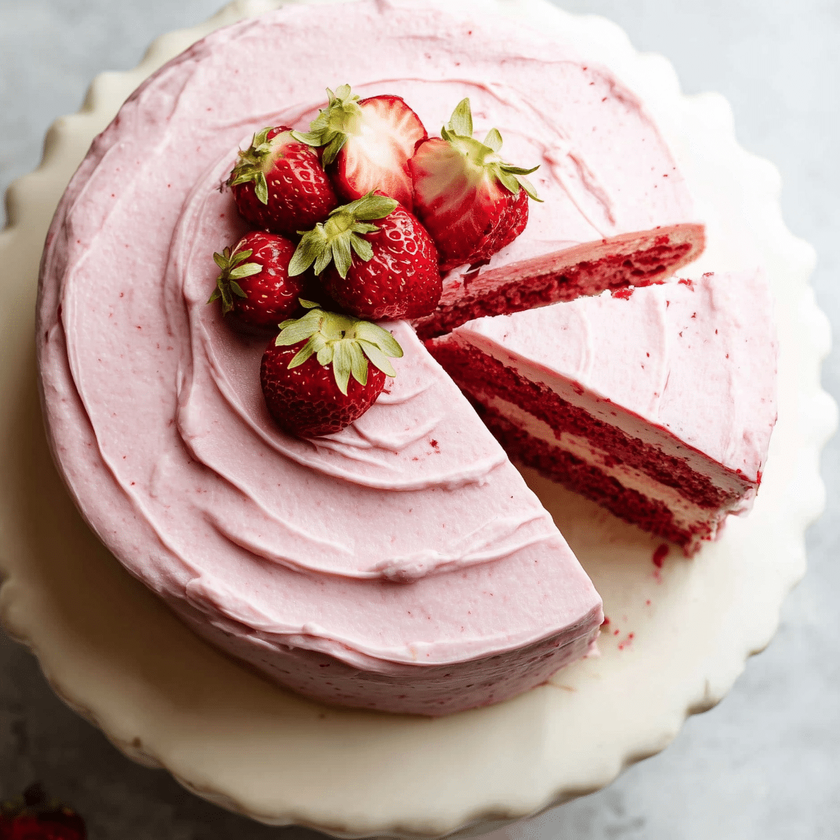 Strawberry Cake Recipe – Easy , Fresh & Flavorful - Mucha Munch