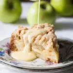 Irish Apple Cake with sliced apples and crumb topping