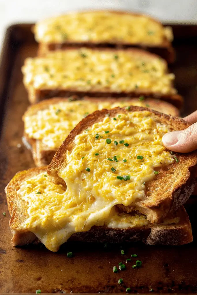 Irish Cheese Toasties with melted cheddar on crispy bread