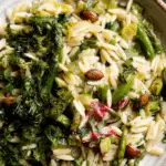 : Spring Orzo Salad with asparagus, butter beans and lemon vinaigrette