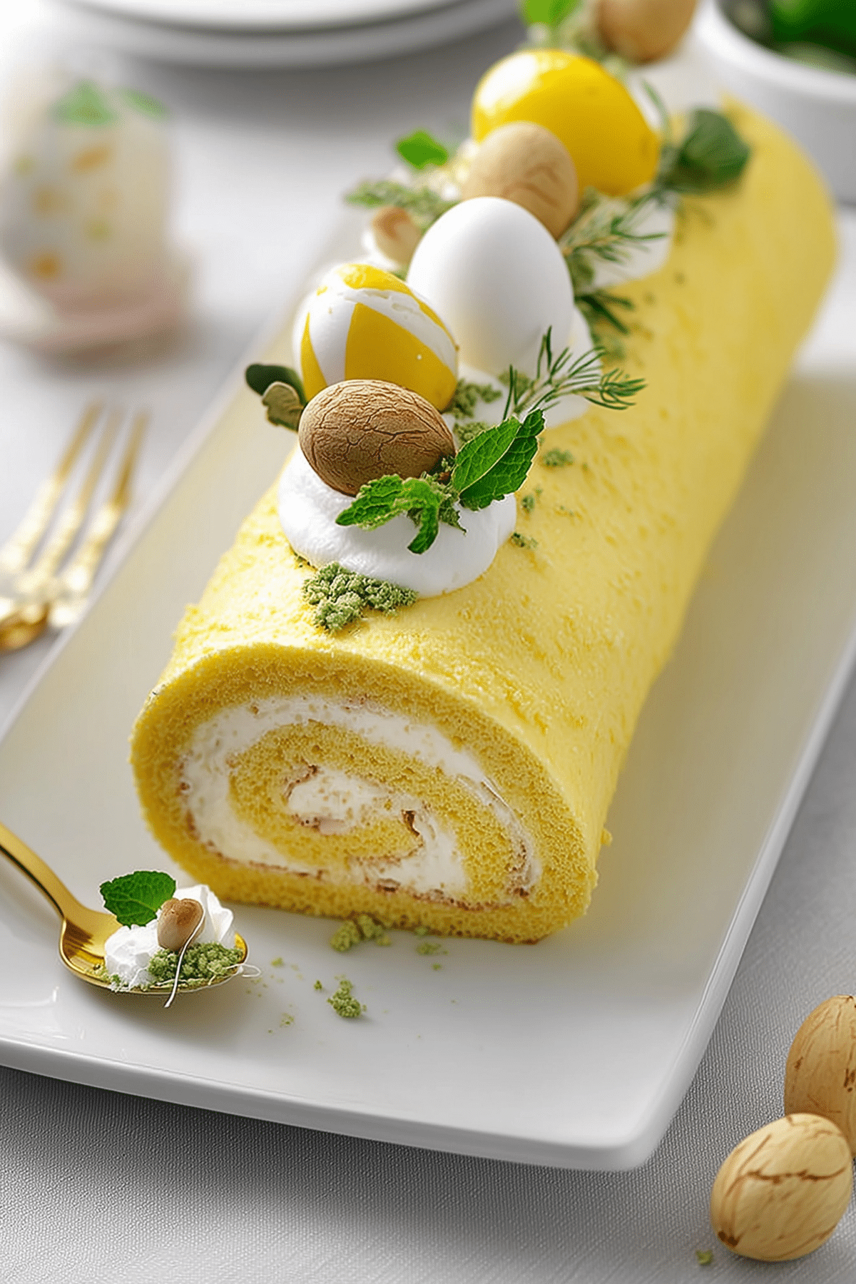 Limoncello Almond Cake Roll – Zesty, Light Cake with Almond Filling