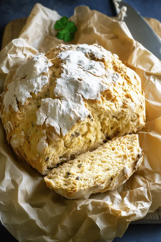 St Patrick’s Day Irish Soda Bread fresh baked traditional Irish bread loaf