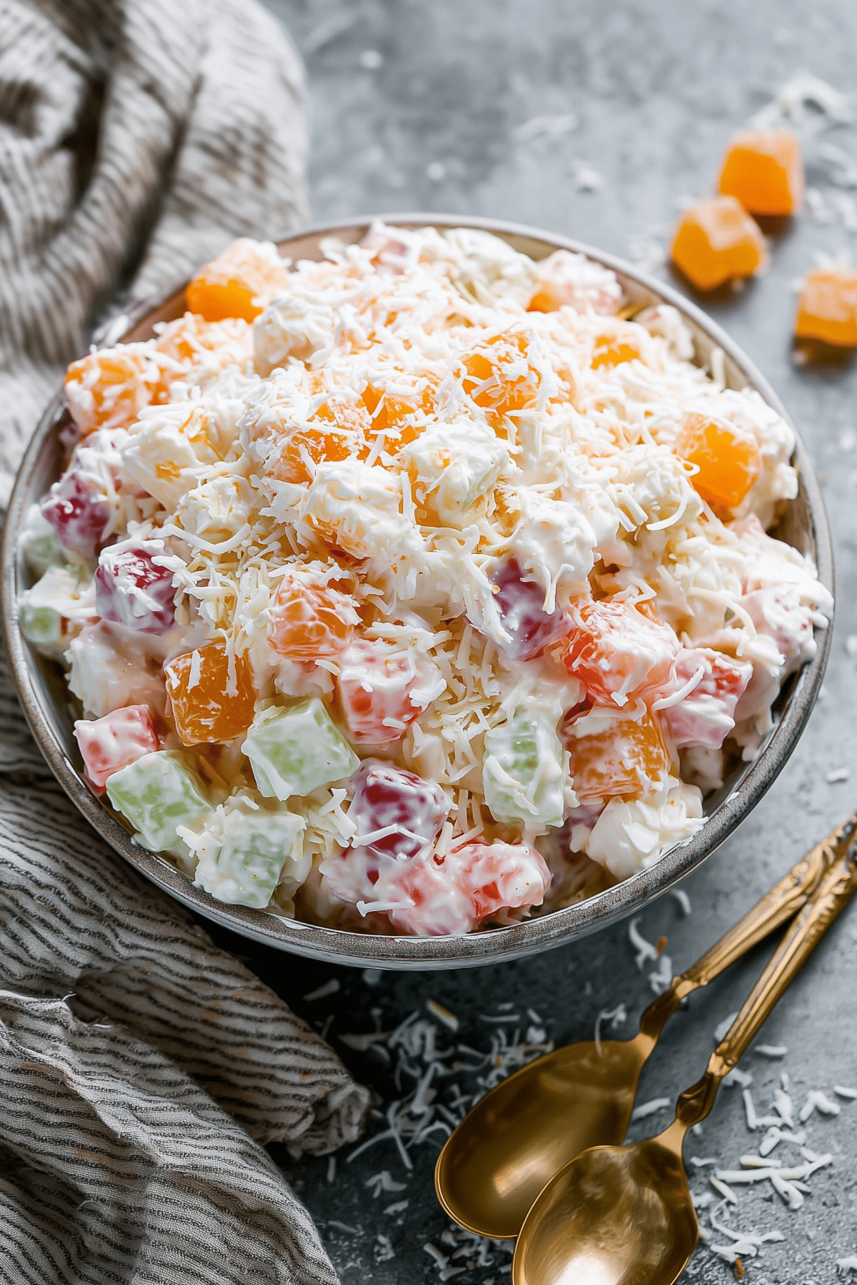 Ambrosia Salad – sweet and creamy fruit salad