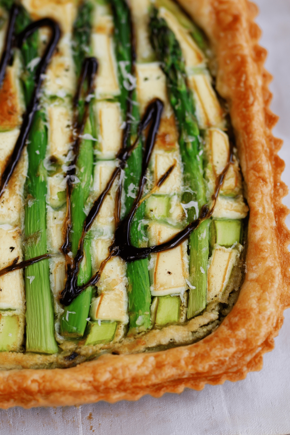 Asparagus Gruyere Tart fresh out of the oven