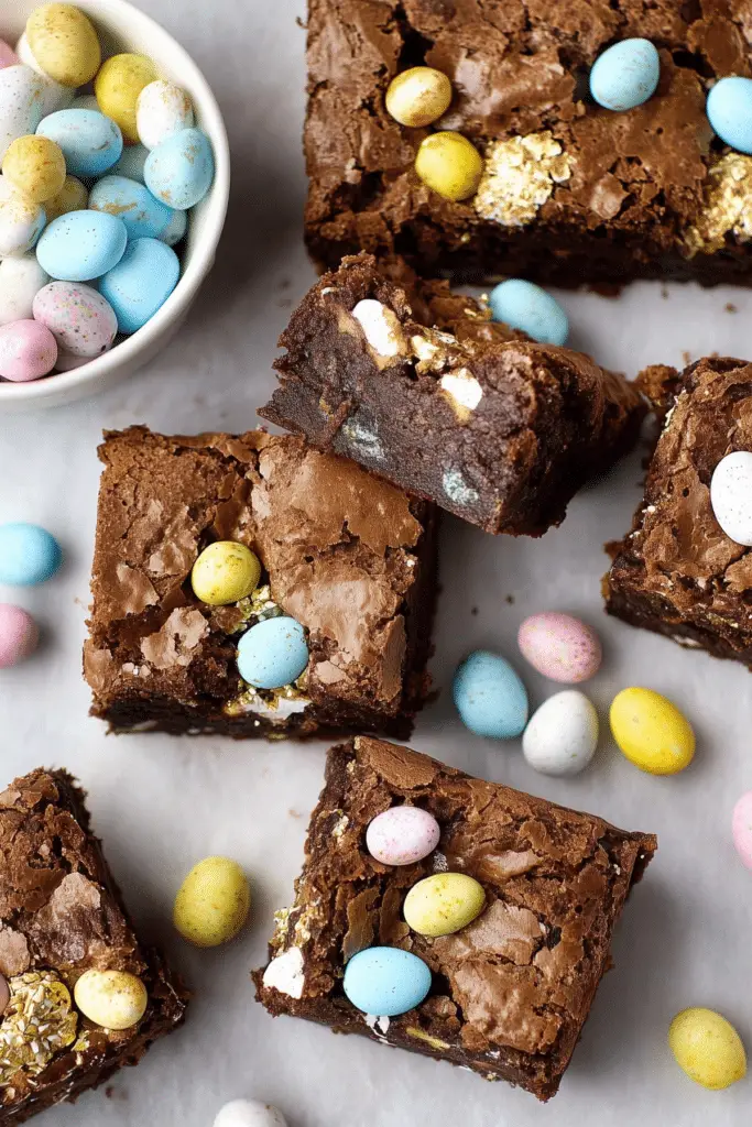 Cadbury Mini Egg Brownies Easter recipe