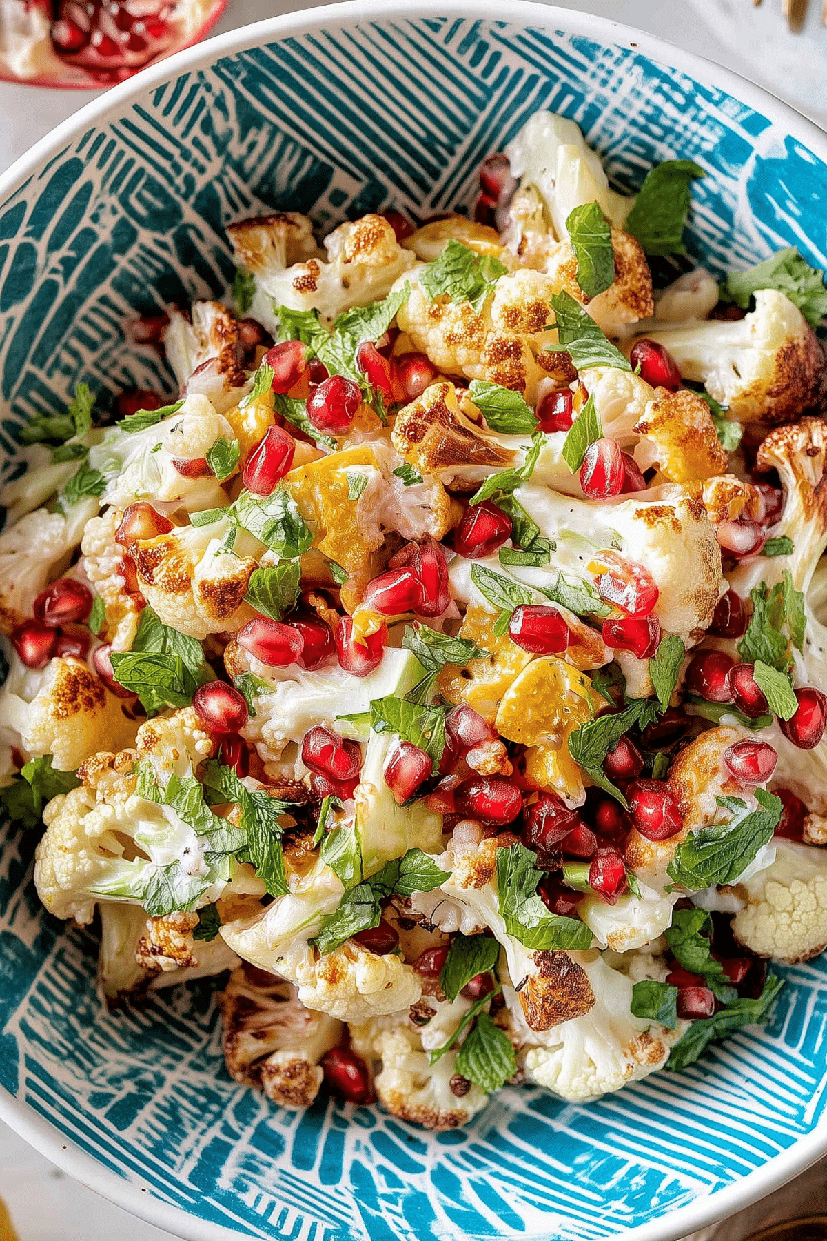 Cauliflower Salad with tahini dressing