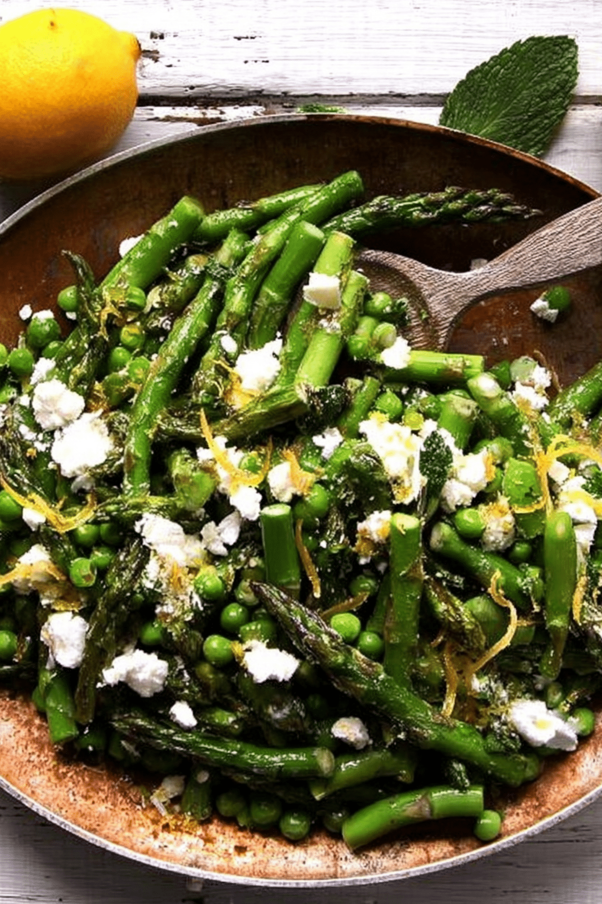 Fresh Asparagus Salad with lemon dressing and parmesan