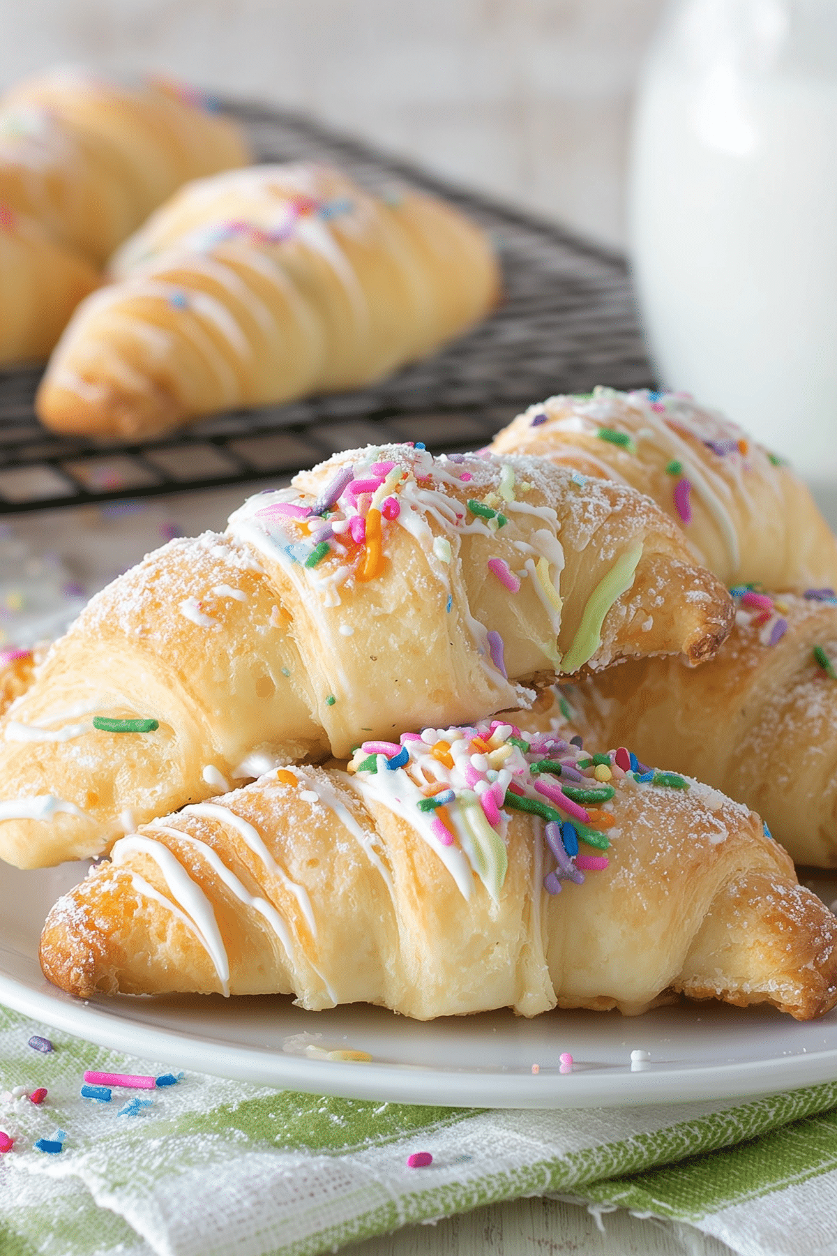 Funfetti Cheesecake Stuffed Crescent Rolls