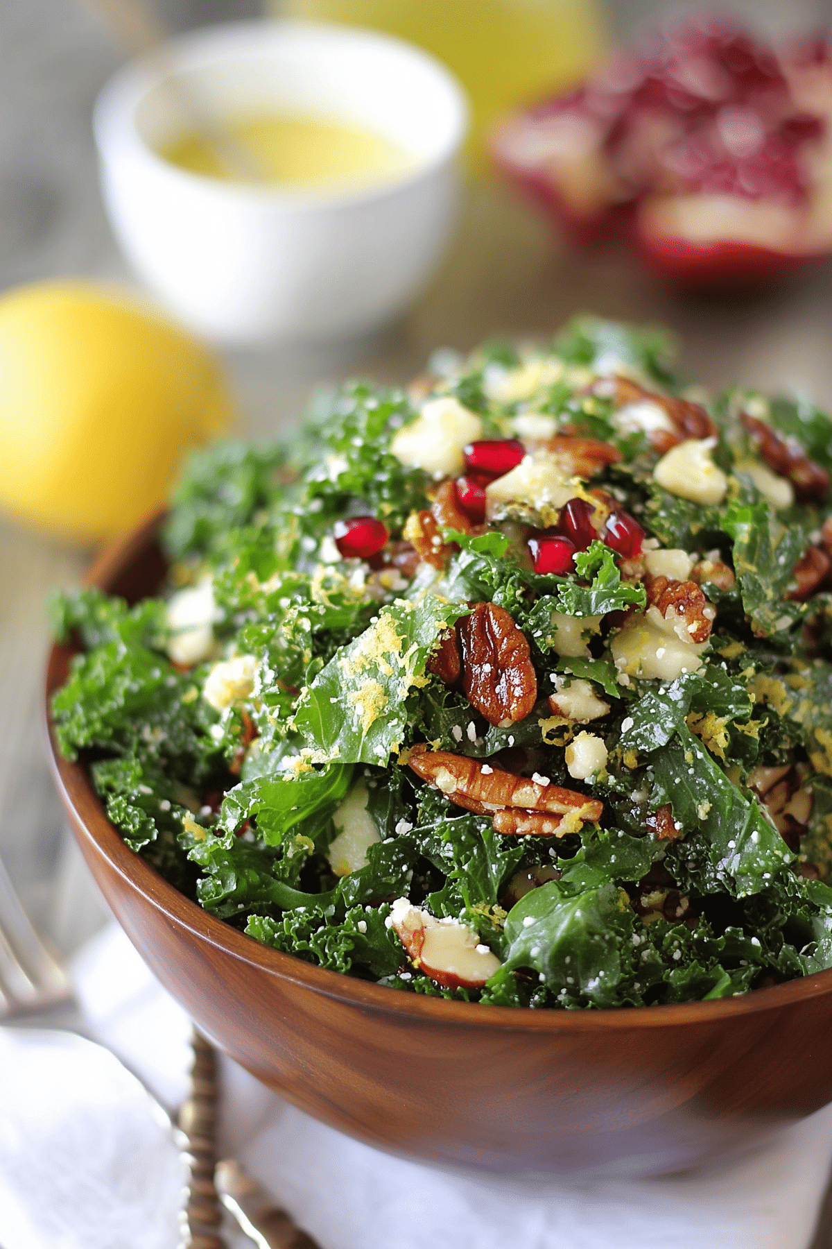 Kale Salad with Meyer Lemon Vinaigrette - fresh, healthy salad
