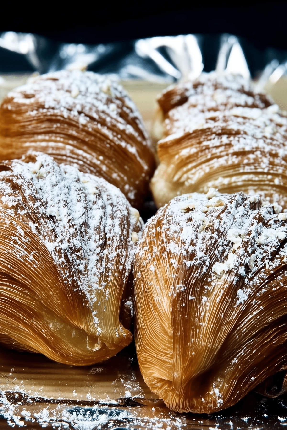 Sfogliatella crispy Italian pastry with ricotta filling