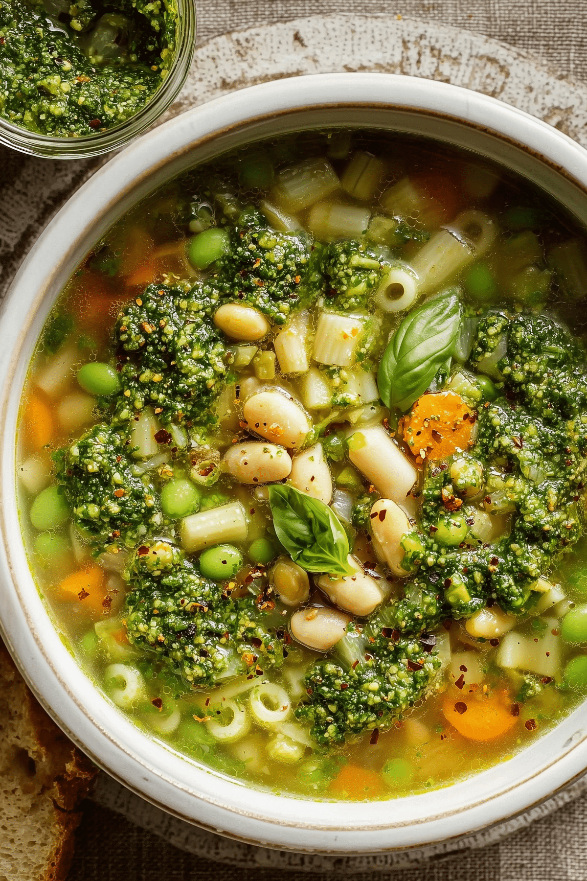 Soupe au Pistou recipe with fresh vegetables and pistou